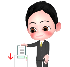 タイムカードを打刻するイラスト
