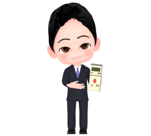 ボイスレコーダーを使う会社員のイラスト