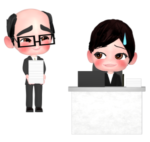 仕事を丸投げする上司のイラスト