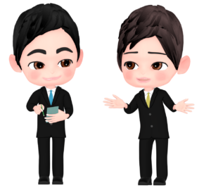 仕事の引継ぎをする会社員のイラスト