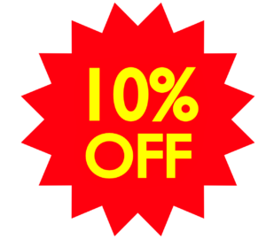 10%OFFのイラスト