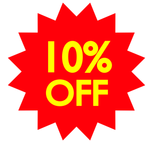 10%OFFのイラスト