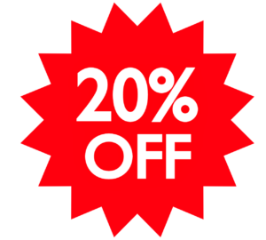 20%OFFのイラスト