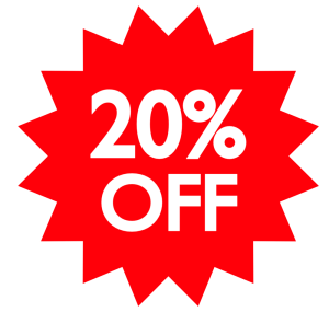 20%OFFのイラスト
