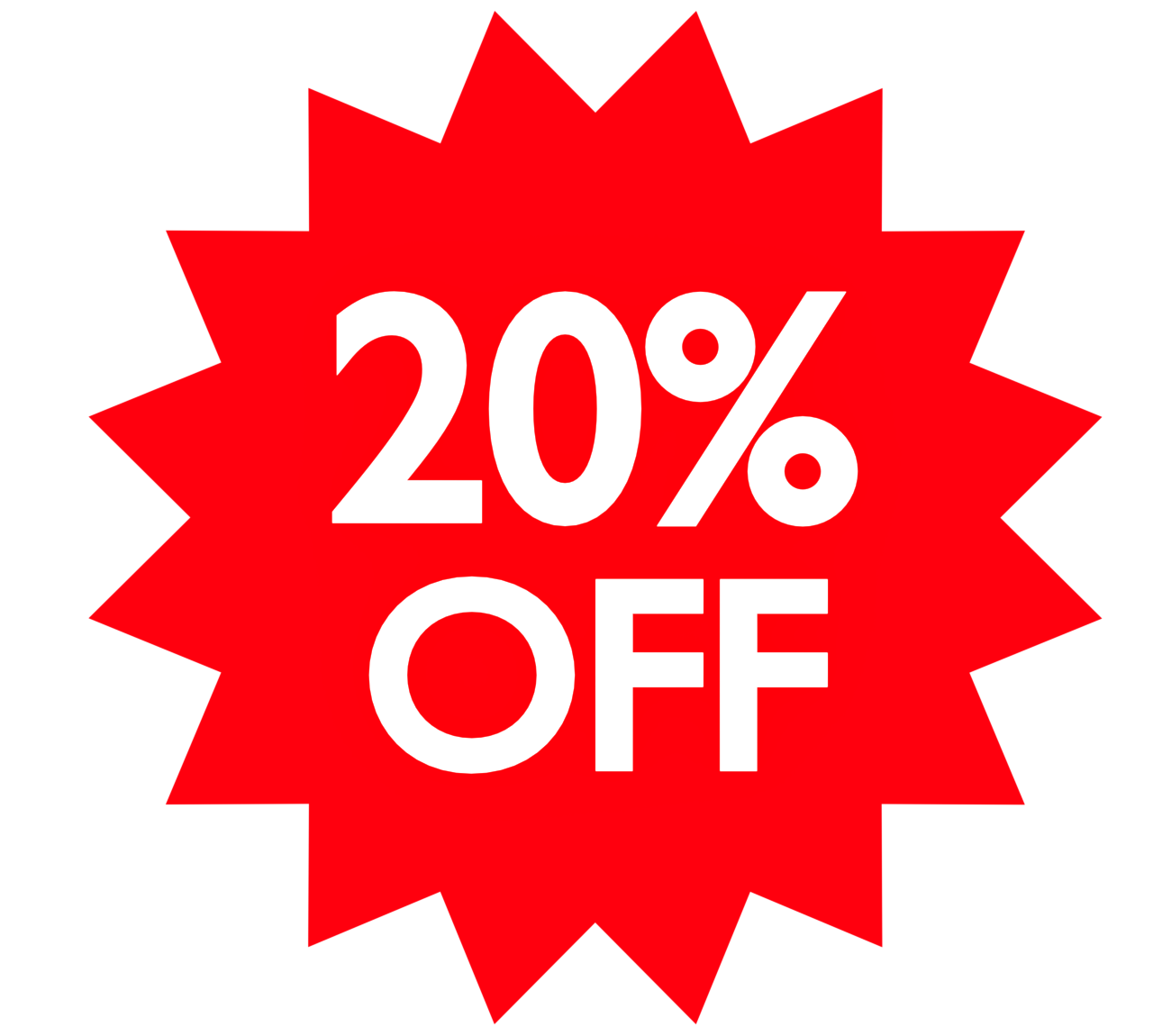 20%OFFのイラスト