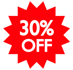 30%OFFのイラスト