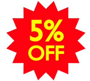 5%OFFのイラスト
