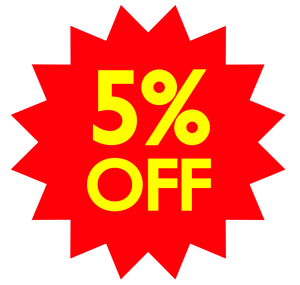 5%OFFのイラスト
