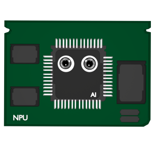 AIチップのイラスト（NPU）