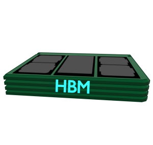 AI半導体製造技術「HBM」のイラスト