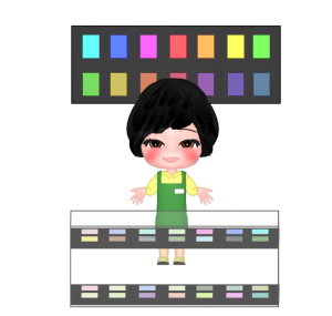 カードショップの店員のイラスト