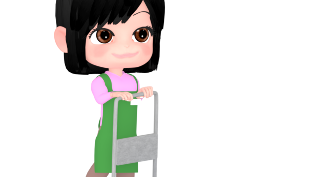 cart pushing female salesperson img
