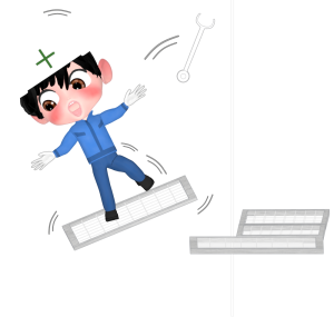 建設現場の事故 労働災害のイラスト