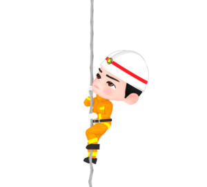 かっこいいレスキュー隊員のイラスト