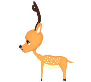 かわいい鹿のイラスト