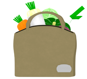 かわいいエコバッグのイラスト