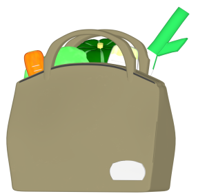 かわいいエコバッグのイラスト