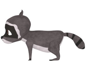 かわいいアライグマのイラスト