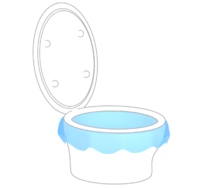 防災トイレのイラスト