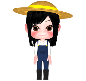 農家の女性のイラスト