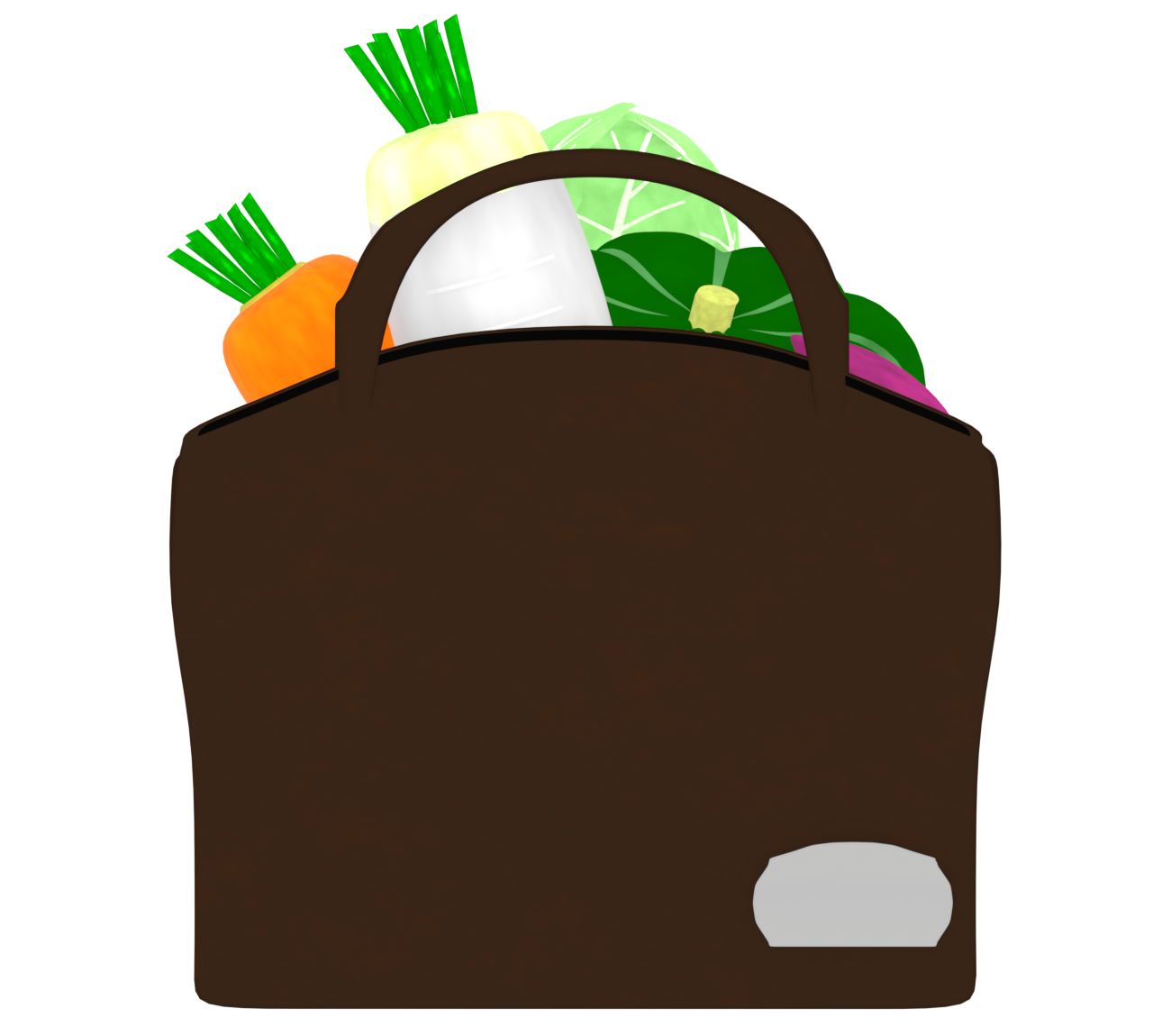 食品が入ったエコバッグのイラスト