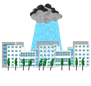 ゲリラ豪雨のイラスト