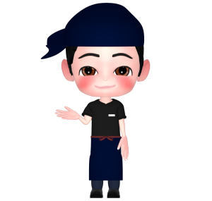 案内する居酒屋の店員のイラスト
