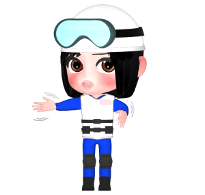 案内する救助隊のイラスト