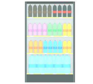 ジュース売り場のイラスト