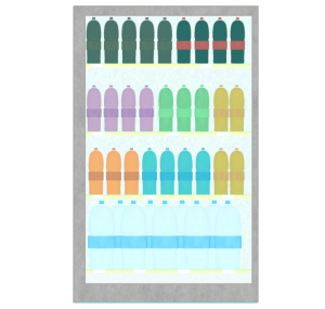 ジュース売り場のイラスト