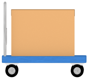荷物を乗せる台車のイラスト