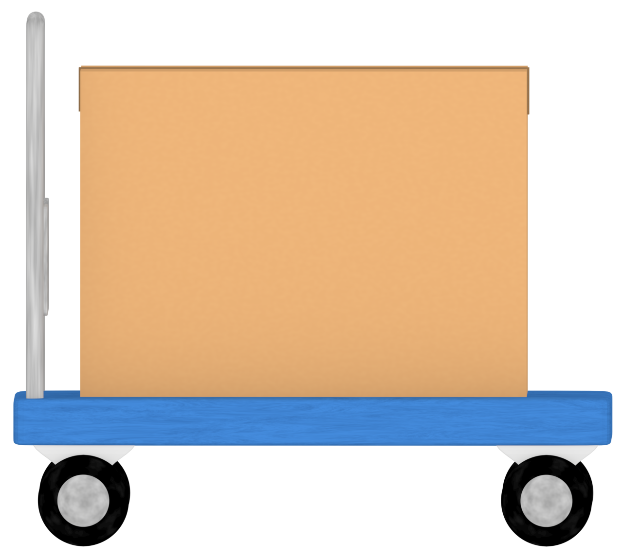 荷物を乗せる台車のイラスト