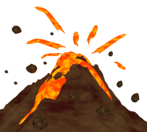 マグマと火山のイラスト