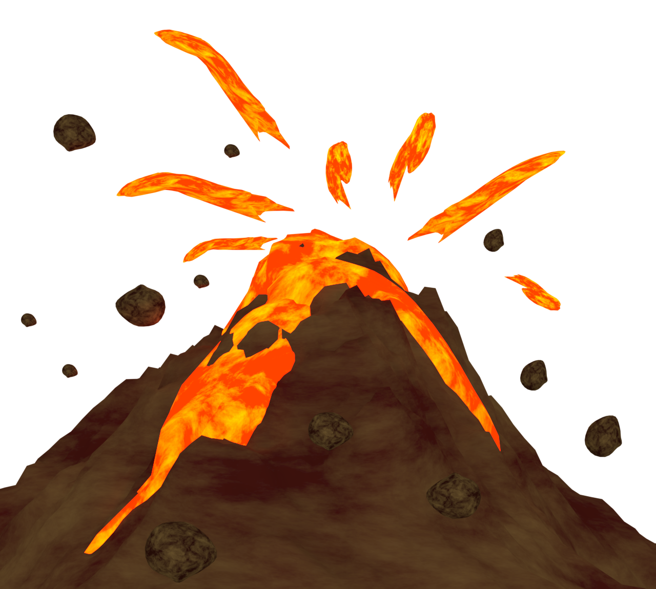 マグマと火山のイラスト