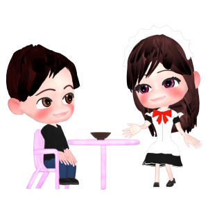 メイド喫茶のイラスト