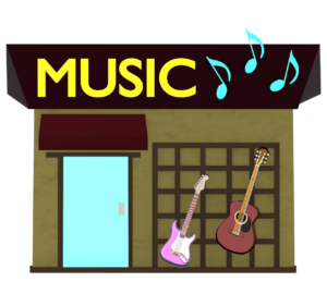 楽器屋のイラスト