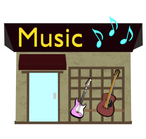 楽器屋のイラスト