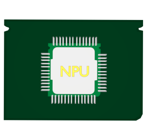 NPU AIプロセッサのイラスト