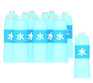 ペットボトルに入った水のイラスト