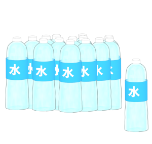ペットボトルに入った水のイラスト