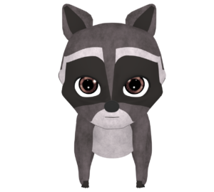 アライグマのイラスト