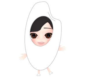 お米の着ぐるみのイラスト