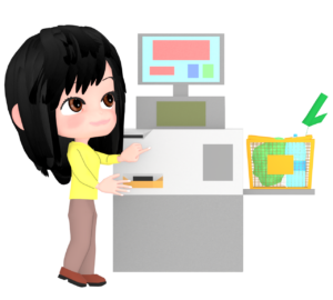 セルフレジのイラスト