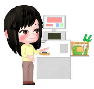セルフレジのイラスト