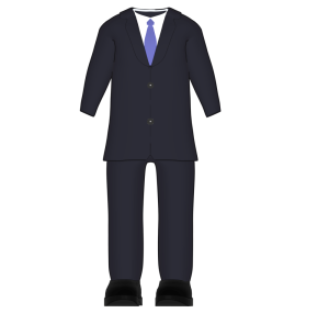 スーツのイラスト（紺色）