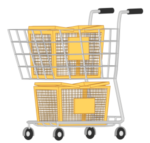 スーパーのカートのイラスト