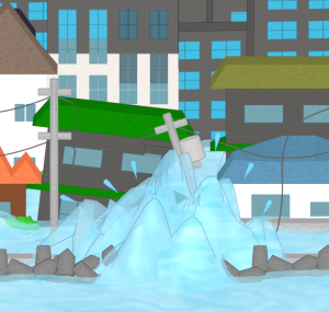 津波のイラスト