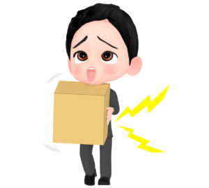 労働災害で腰を痛める会社員のイラスト