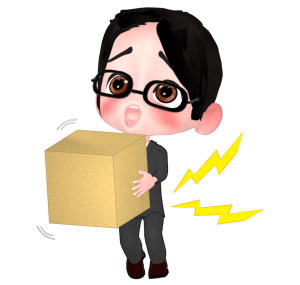 労働災害で腰を痛める会社員のイラスト