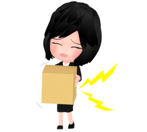 労働災害に遭う女性会社員のイラスト